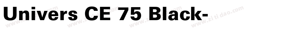Univers CE 75 Black字体转换